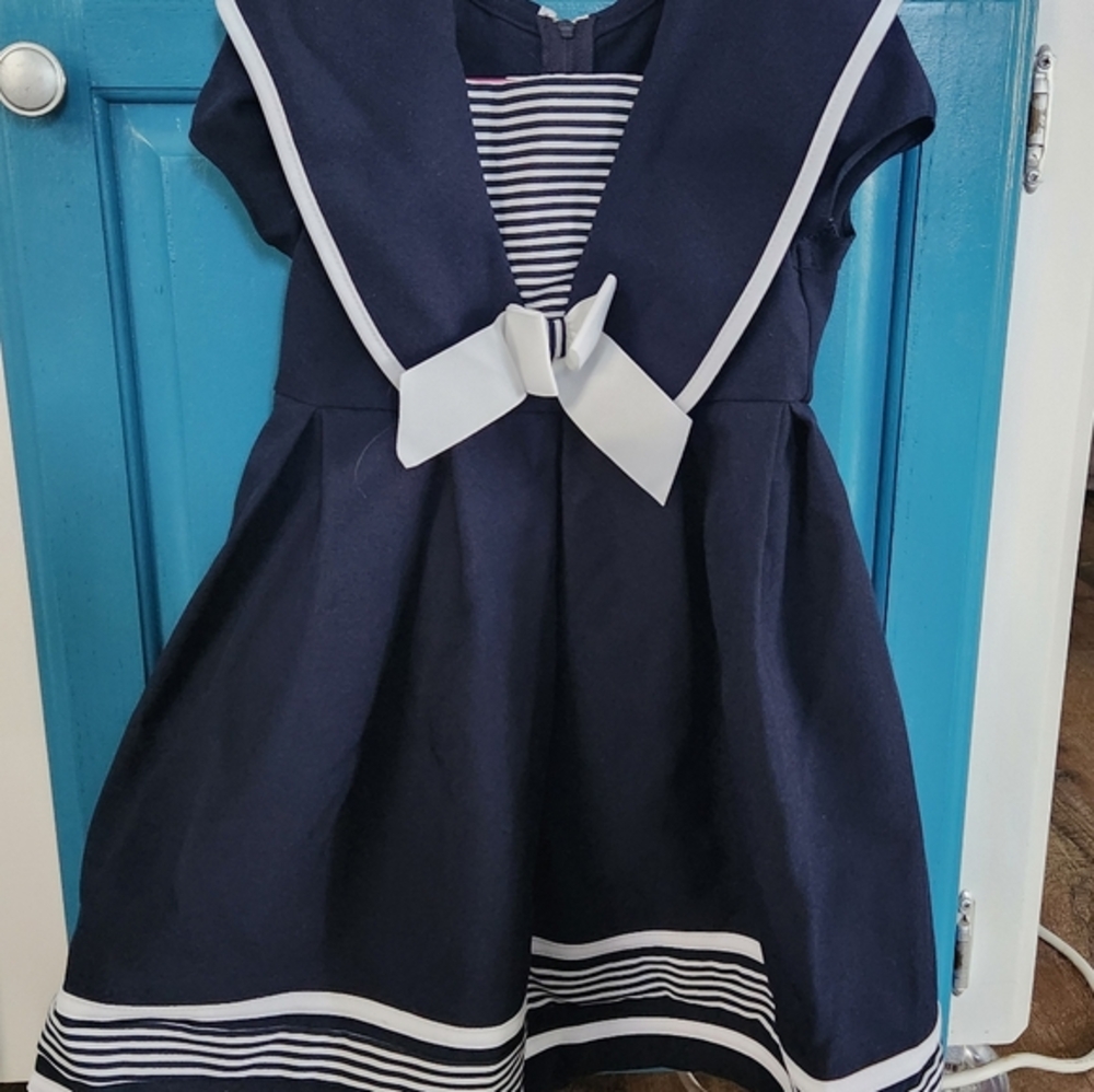 Bonnie Jean navy and white 4t dress